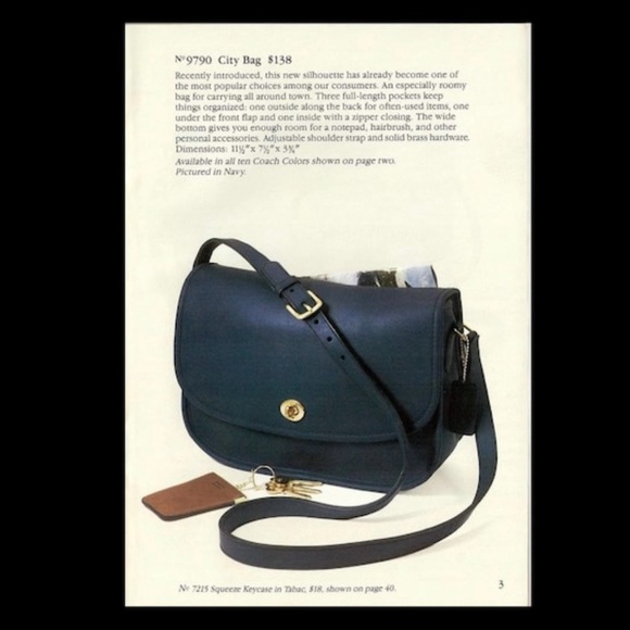 ❤️SOLD❤️Vintage Coach Spectator Navy Blue City Bag 9667 - Picture 9 of 9